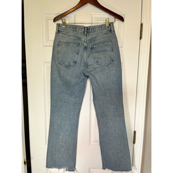 Agolde Women’s Jeans Size 26, High Rise, Bootcut‎ Light Wash Lightly Distressed - Picture 2 of 12